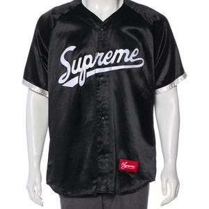Supreme 2017 black baseball jersey